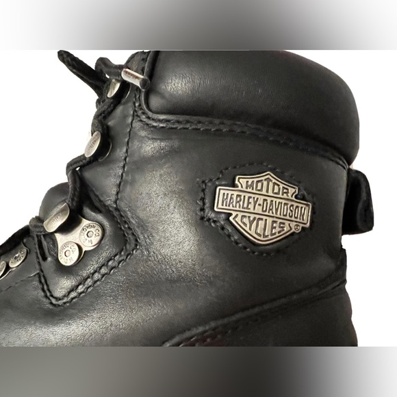 Harley Davidson Dipstick Boots Men's Size 8.5 Black Leather Motorcycle D91610 - Picture 14 of 16